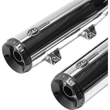 S&S Cycle Grand National Slip-On Mufflers Chrome 50-State - 4110-156 For Indian Scout 2015-2023