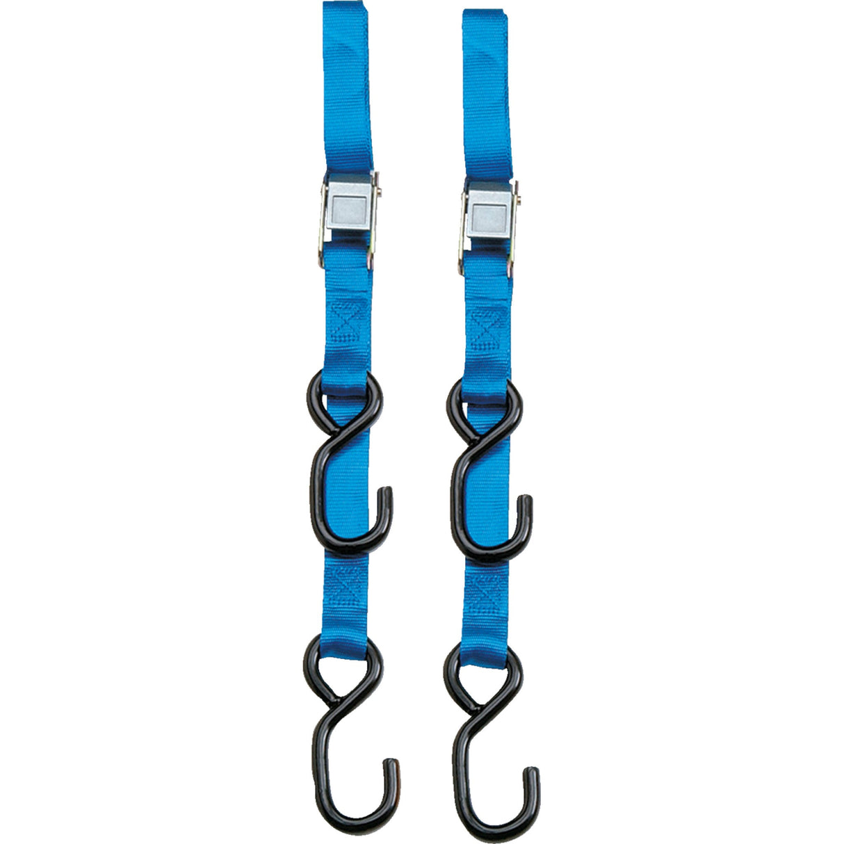 PARTS UNLIMITED 3920-0079 Heavy-Duty 6' Cam Buckle Tie-Downs 1.5" Tie-Down Standard - Blue