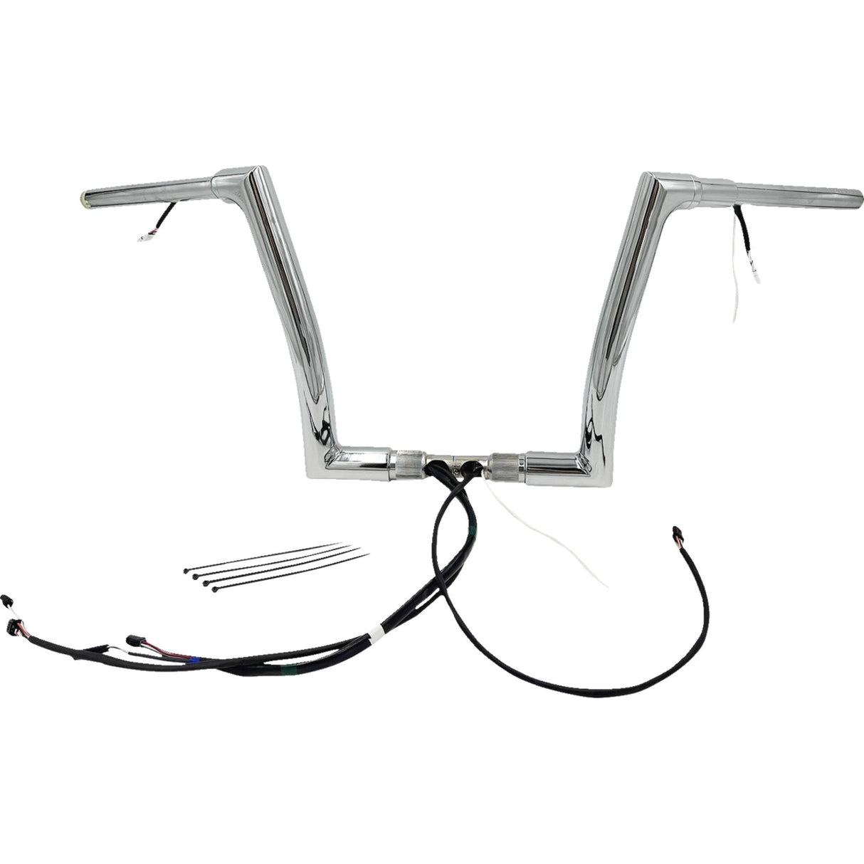 FAT Baggers INC. EZ Install Wired 1-1/2" Flat Top Handlebar Kit 12" Chrome - 601312 For Harley Road Glide 2015
