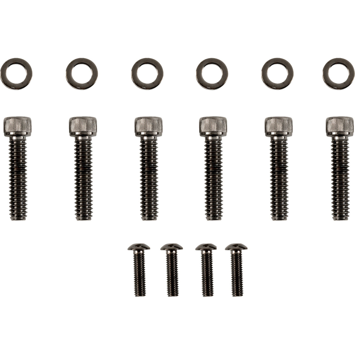 Drag Specialties M-Eight Bolt Kit Handlebar Controls Knurled Socket-Head Black Chrome M8 For Harley Motorcycles 2017-2021