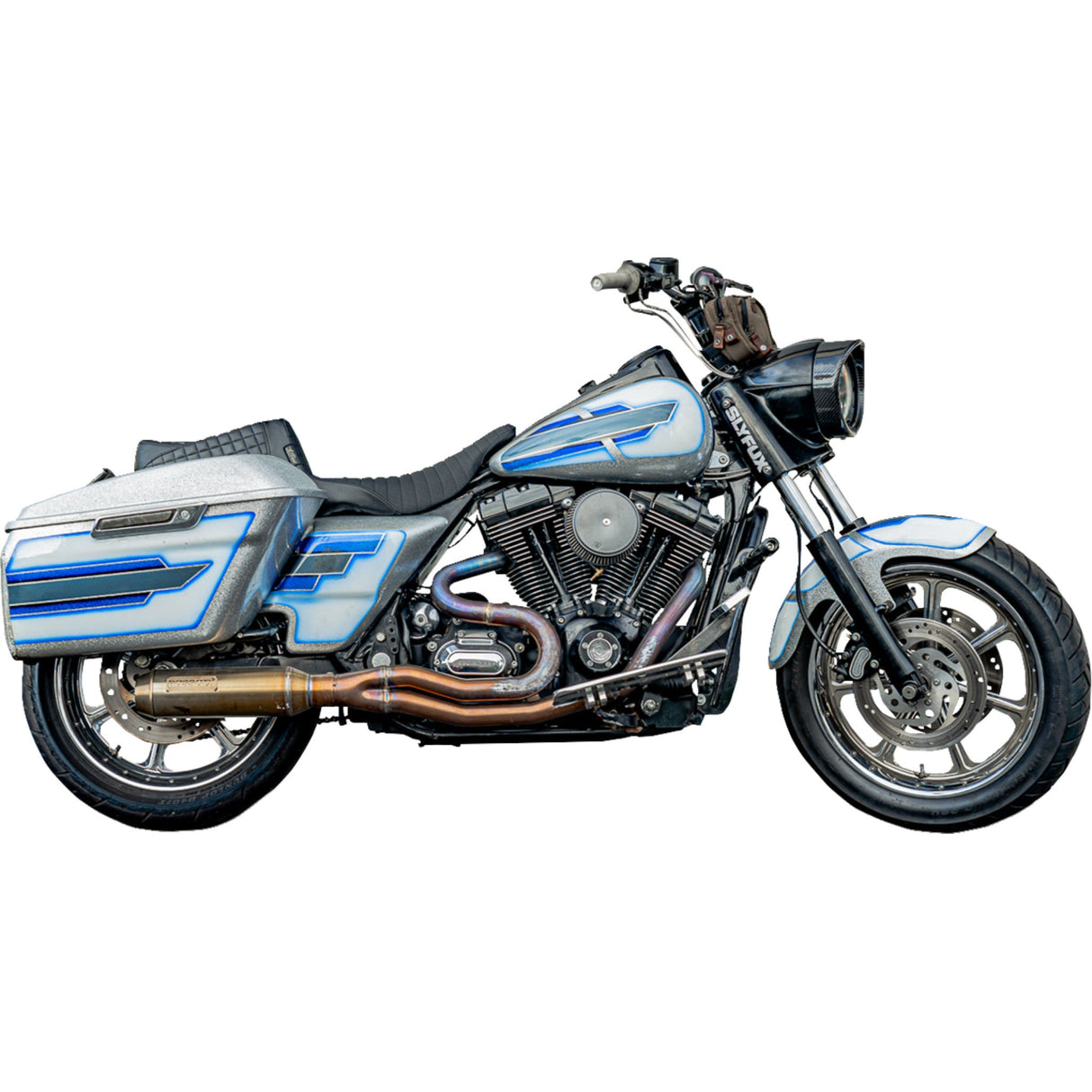 SLYFOX 2001-2732 1508-3111 Headlight Trim with Visor - Headlight Trim w/ Visor - 7" - Gloss