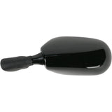 EMGO 0640-0698 20-55202 OEM-Style Replacement Mirror Mirror - Side View - Oval - Black - Left