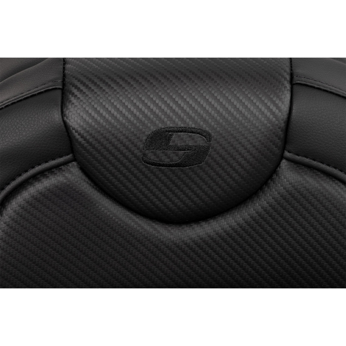 Saddlemen Roadsofa™ Carbon Fiber Seat Black Stitch Without Backrest - 808-07B-18600 For Harley Touring 2008-2023