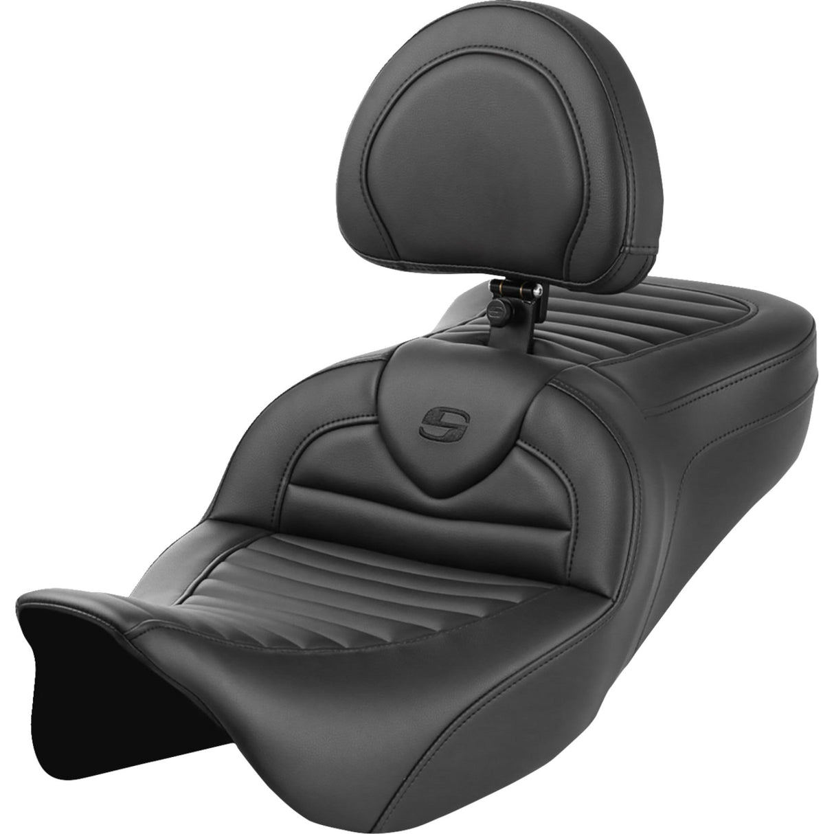 Saddlemen Roadsofa™ TR Seats With Backrest Tuck-N-Roll - 808-07B-202B0 For Harley Touring 2008-2025