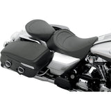 Drag Specialties Backrest Compatible Solo Seat — Mild Stitched Solo Seat Mild Stitched Driver Backrest FLH - 0801-0493 For Harley Touring 1997-2007