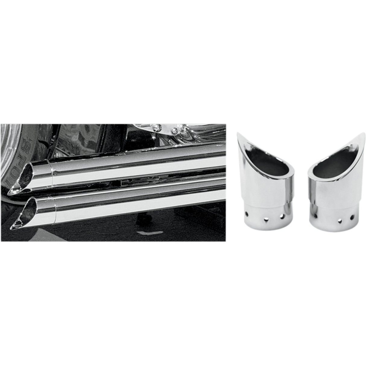 BARON 1812-0171 BA-1100-02 Family Jewel Exhaust Tip chrome - mini scalloped