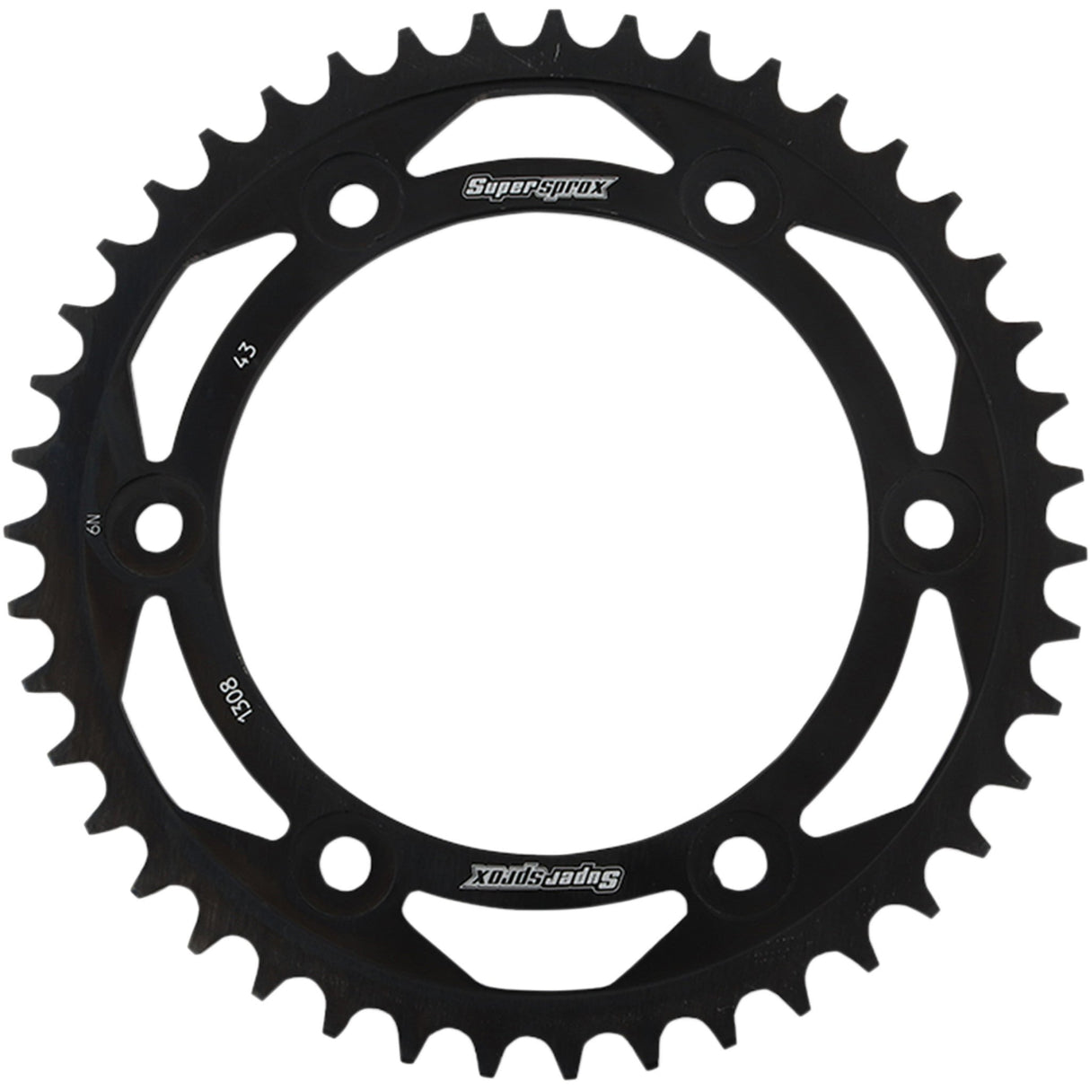 SUPERSPROX 1210-1873 RFE-1308-43-BLK Racing Steel Rear Sprocket Rear Sprocket - 43 Tooth