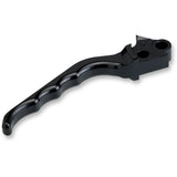 JOKER MACHINE 0614-1129 03-29BLK Billet Aluminum Brake Lever - Grooved - Black