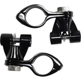 CIRO 1624-0302 60022 Engine Guard Highway Peg Hingeless Mounting Clamp Kit Pinless Clevis Clamp - Black
