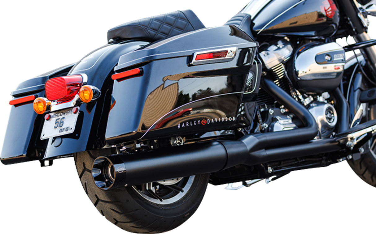 2-into-1 Sidewinder Exhaust System - 50-State - Black - M8 Touring - 1800-2732