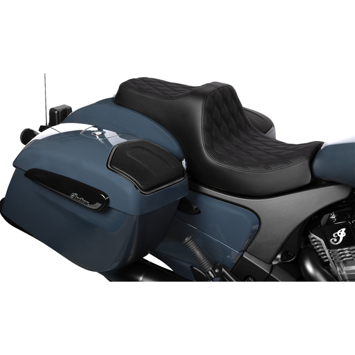 DRAG SPECIALTIES SEATS 0810-2460 Predator III Seat vinyl - double diamond - black stitch - challenger