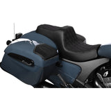 DRAG SPECIALTIES SEATS 0810-2460 Predator III Seat vinyl - double diamond - black stitch - challenger