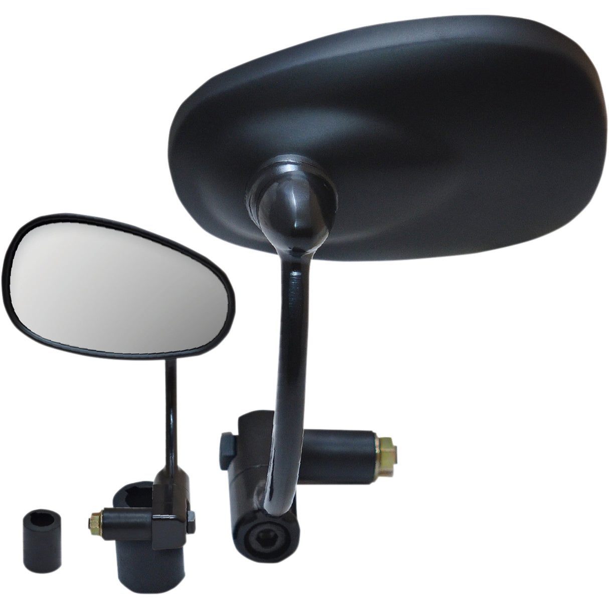 Parts Unlimited Bar End Mirror — Oval Oval Black 7/8"