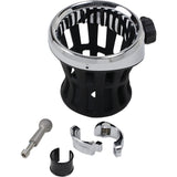 CIRO 0636-0021 50412 Drink Holder 7/8" & 1" handlebar mount - chrome/chrome clamp