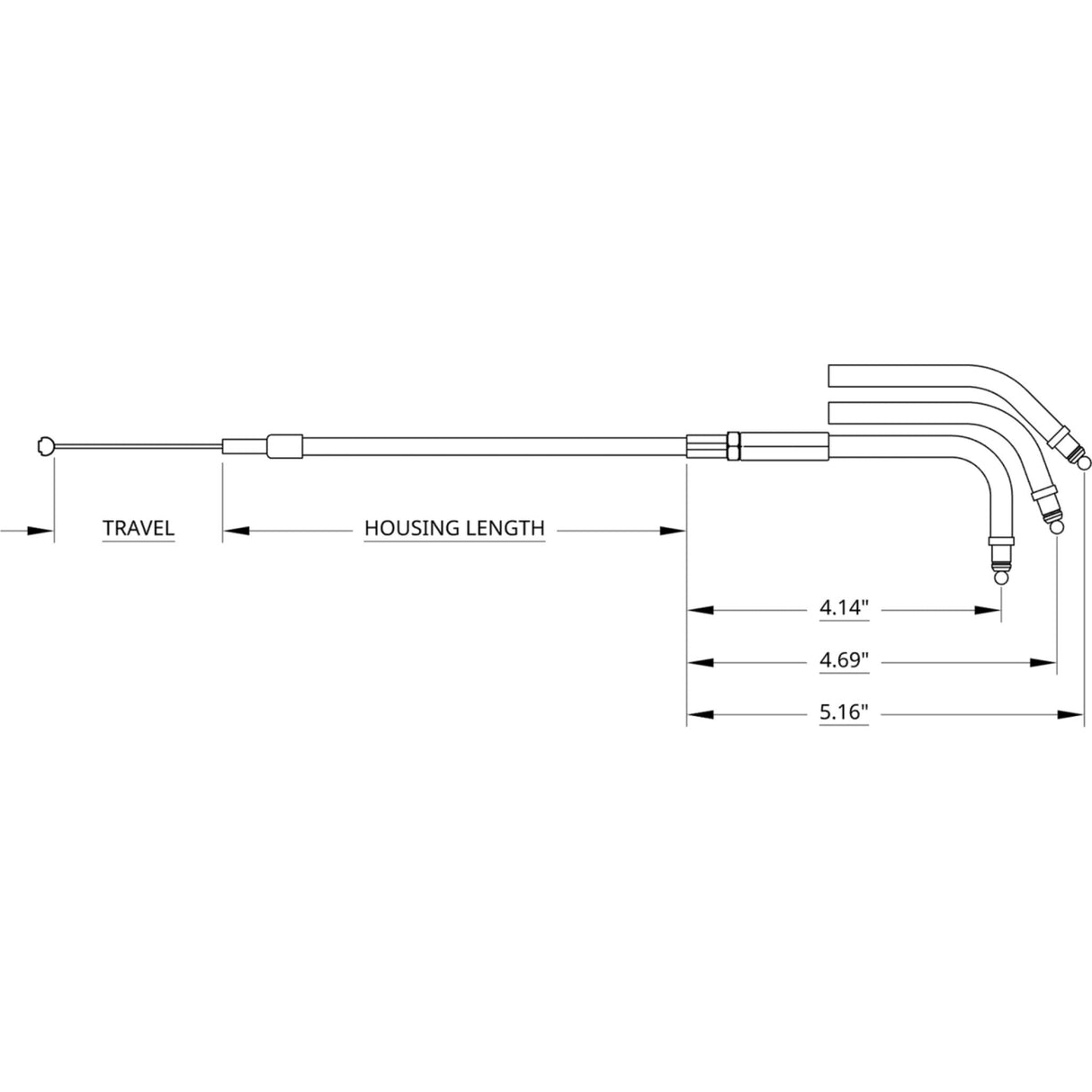 DRAG SPECIALTIES 0650-0299 Stainless Braided Throttle Cable 39-1/2"