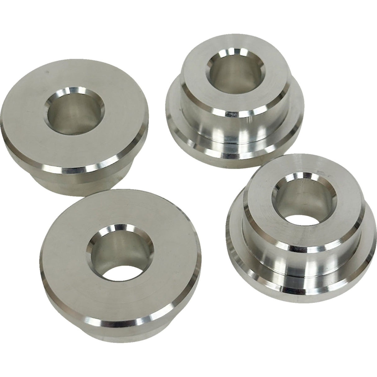 PRO-ONE Perf.mfg. Solid Riser Bushing Kit Raw Aluminum - 103050RAW For Harley Motorcycles 1984-2017