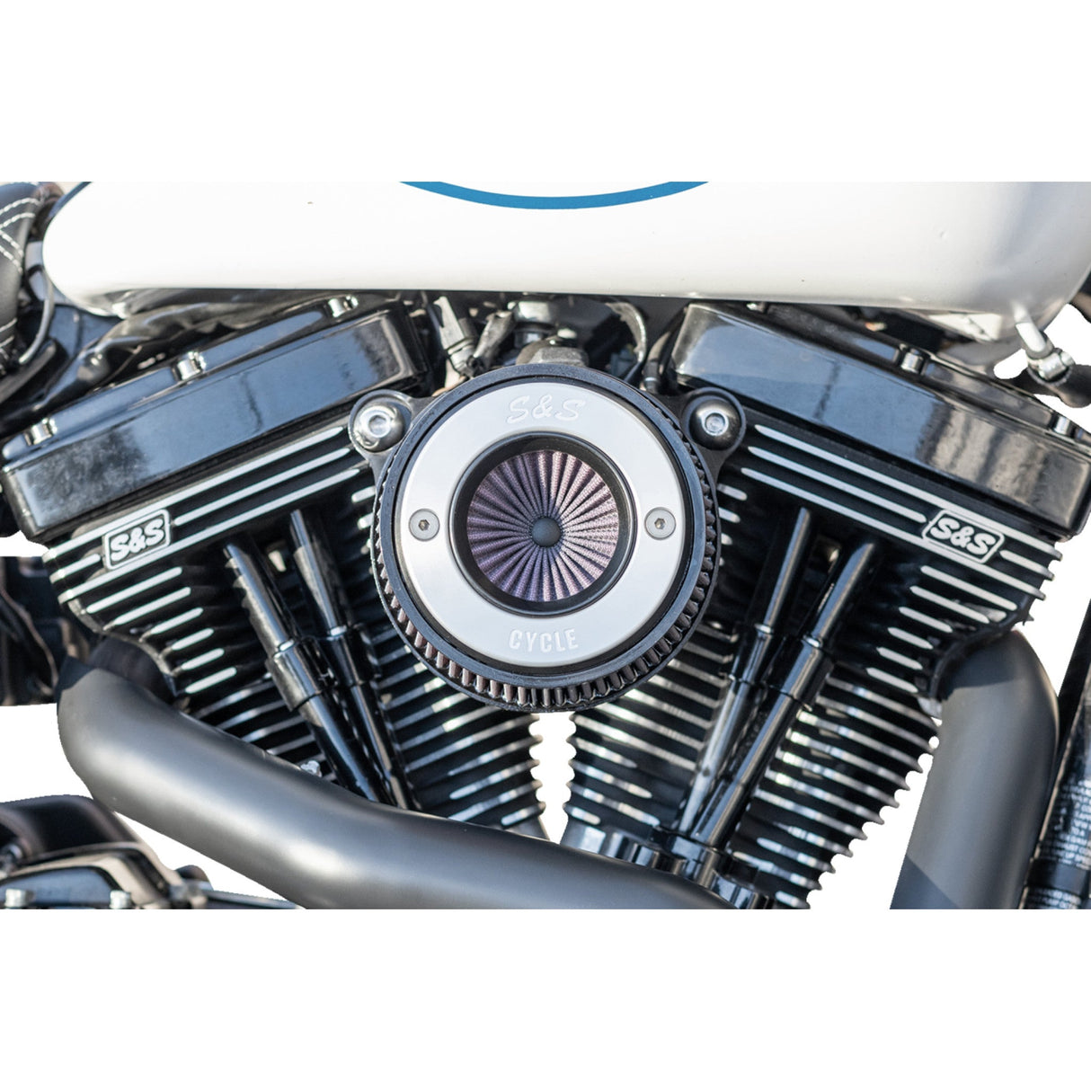 S&S Cycle Air Stinger Stealth Air Cleaner Kit Black Chrome Ring - 170-0716A For Harley Motorcycles 2001-2017