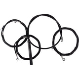 LA Choppers Complete Black Vinyl Braided Handlebar Cable Brake Line Kit 15"-17" Handlebars - LA-8059KT2-16B For Harley Touring 2023-2026