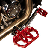 Thrashin Supply CO. Mini Aggressor Floorboards Red Rear - TSC-2031-2-D For Harley Motorcycles 1972-2025