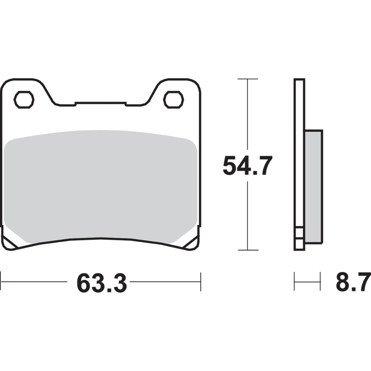 Sbs Brake Pad - 555HS Yamaha Motorcycles 1983-1997