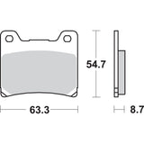 Sbs Brake Pad - 555HS Yamaha Motorcycles 1983-1997