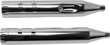 4-1/2" MK45 Performance Mufflers - Chrome with Chrome Tracer - 1801-0850