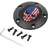 Figurati Designs Timing Cover 5 Hole Skull Black - FD25-TC-5H-BLK For Harley Motorcycles 1999-2017
