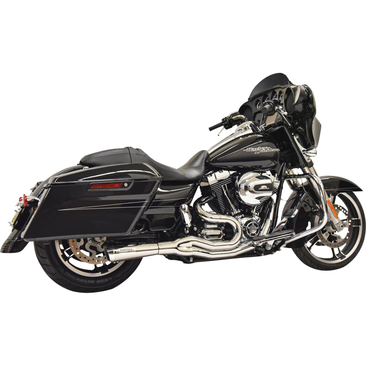 Bassani Xhaust Road Rage II 2-Into-1 Exhaust System - 1F61C For Harley Touring 1995-2006
