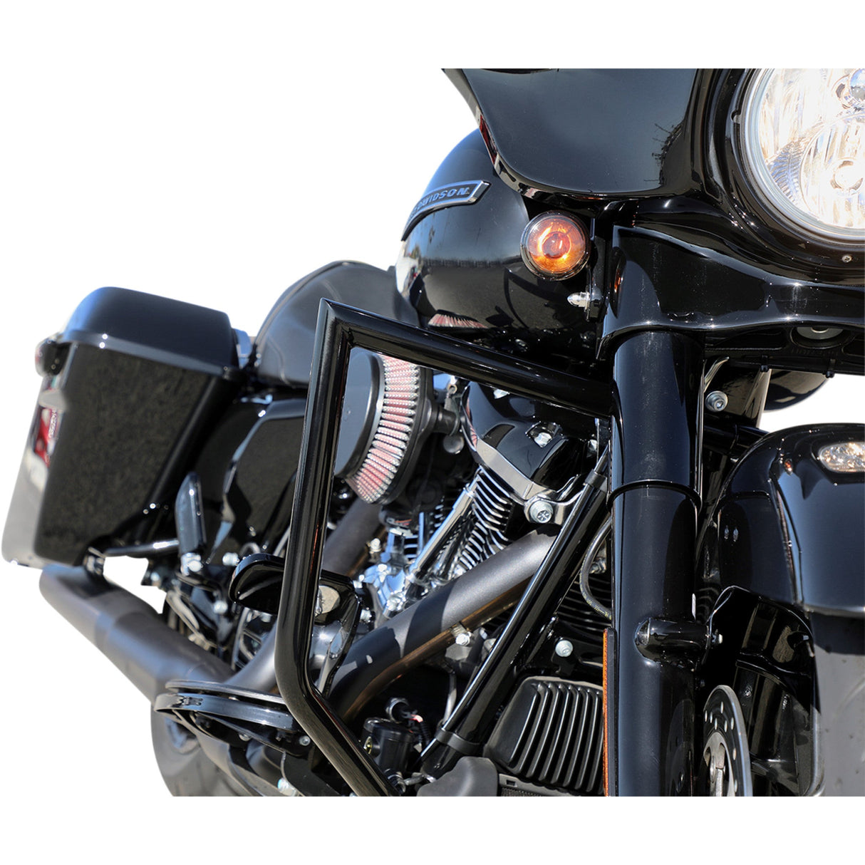 LA Choppers Twin Peaks Engine Guard Black - LA-7100-00B For Harley Touring 2009-2022