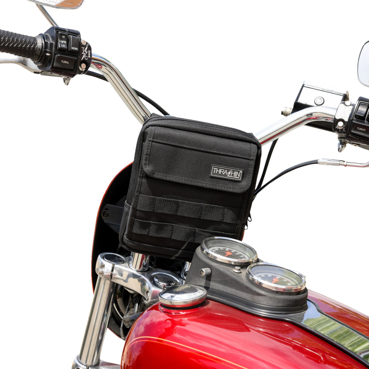 THRASHIN SUPPLY CO. 3510-0180 THB-0020 Slim Handlebar Bag - Black