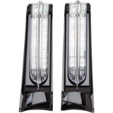 CIRO 2040-2669 40047 Filler Panel Lights - Clear Lens - Red LEDs - Black