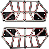 Kodlin USA NXL Floorboards Black With Red Accent - K73253-RL For Harley Motorcycles 1980-2026