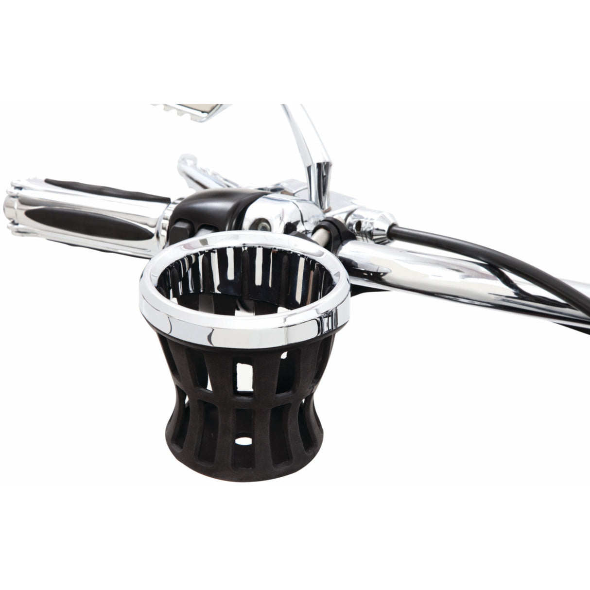 Ciro Gen 2 Drink Holder Chrome 1-1/8"/1-1/4" Handlebar Mount - 55414 For Harley Motorcycles 1994-2026