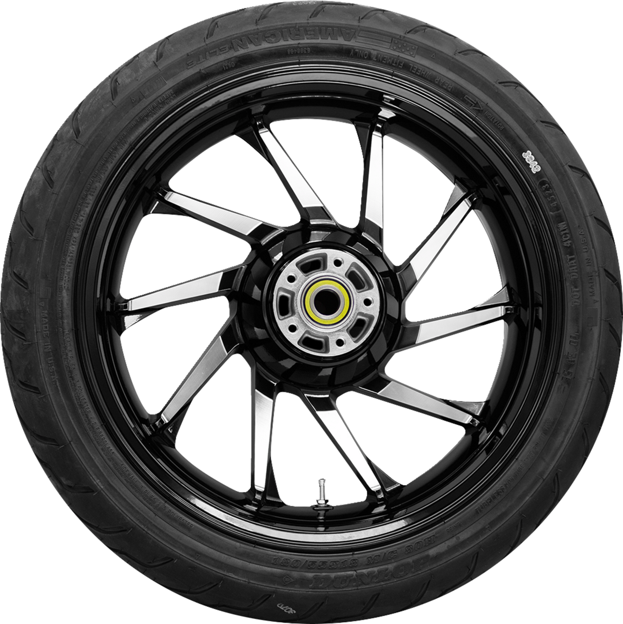 Hurricane Rear Wheel - Black Cut (18") | Dunlop Tire (180/55B18) - 0336-0024