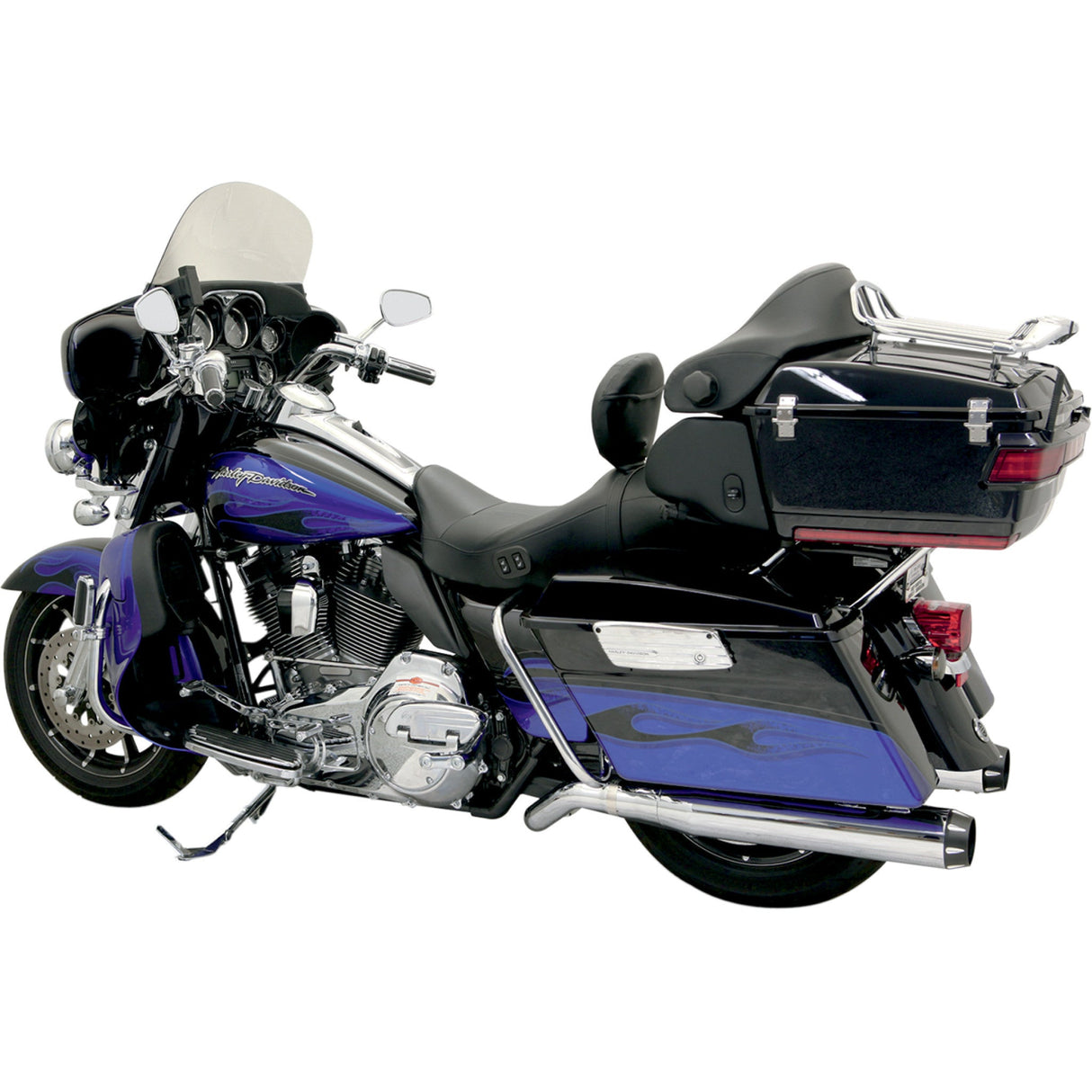 Bassani Xhaust Pseudo Left-Side Muffler Chrome - 1F59R For Harley Touring 2009-2016