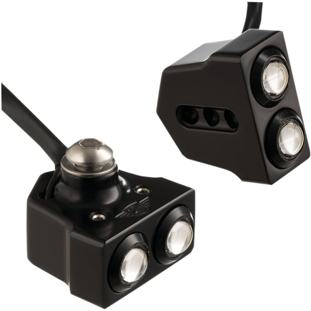 JOKER MACHINE 2020-1297 05-208-RB Rat Eye LED Turn Signals - LED Side Mount Turn Signal - Black/Red