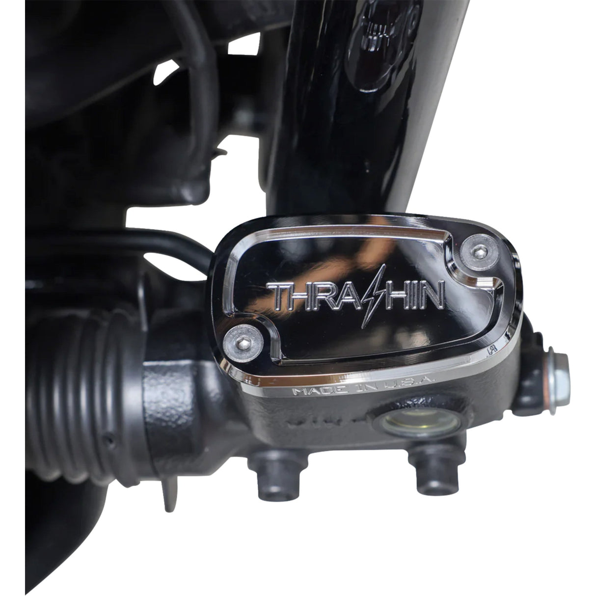 Thrashin Supply CO. Brake Reservoir Cap Rear Chrome '18+ Softail - TSC-3177-3 For Harley Softail 2018-2025