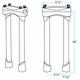 BILTWELL Murdock Handlebar Riser Risers - Black