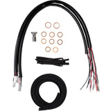 LA Choppers Complete Stainless Braided Handlebar Cable Brake Line Kit — Cable Kit 18"-20" Handlebars - LA-8059KT2-19 For Harley Touring 2023-2026