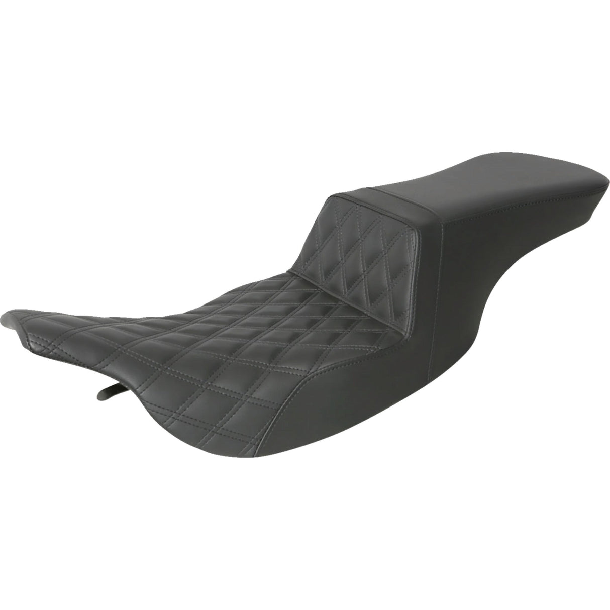 Saddlemen Tour Step-Up Seat Front Lattice Stitch Black - 897-07-192 For Harley Touring 1997-2007
