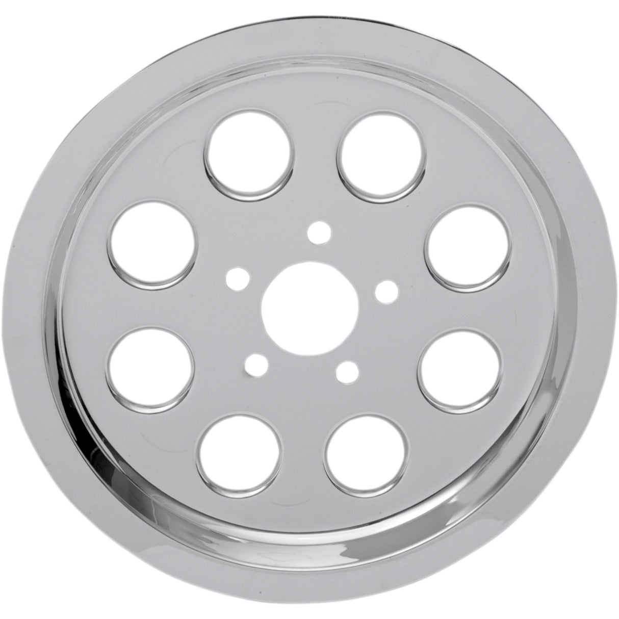 DRAG SPECIALTIES Chrome Outer Rear Pulley Insert — Tooth - '84-'99 Big Twin