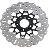 EBC FSD Series Stainless Steel Front Brake Rotor For Big Twins Black Carrier - FSD027CBLK For Harley Motorcycles 2000-2014