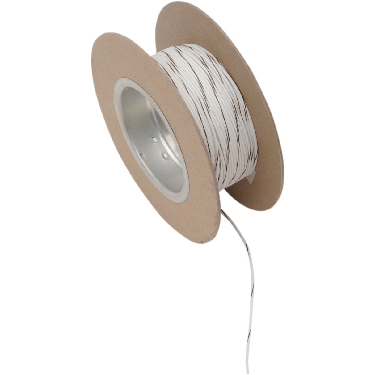 NAMZ 2120-0525 NWR-91-100 OEM Color Wire Spool 100' Wire Spool - 18 Gauge - White/Brown