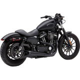 Cobra 2-Into-1 El Diablo Exhaust System Black 4" - 6472B For Harley Sportster 2007-2013