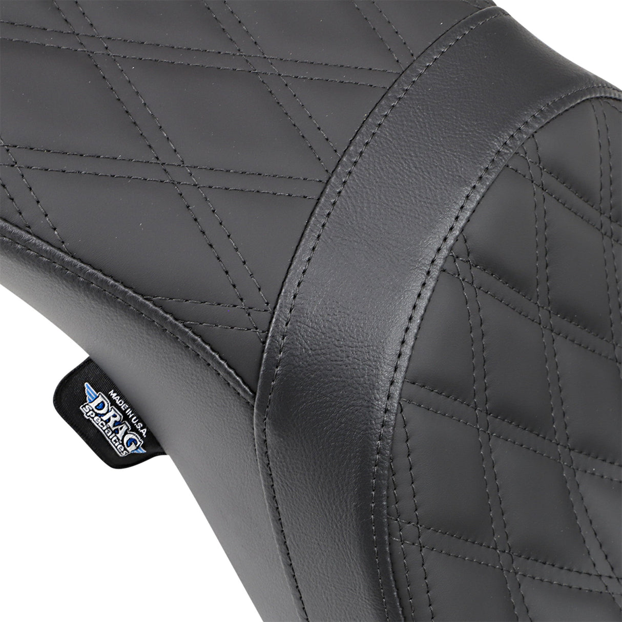 DRAG SPECIALTIES 0803-0541 Predator 2-Up Seat double diamond - black - fx/fl '06-'17