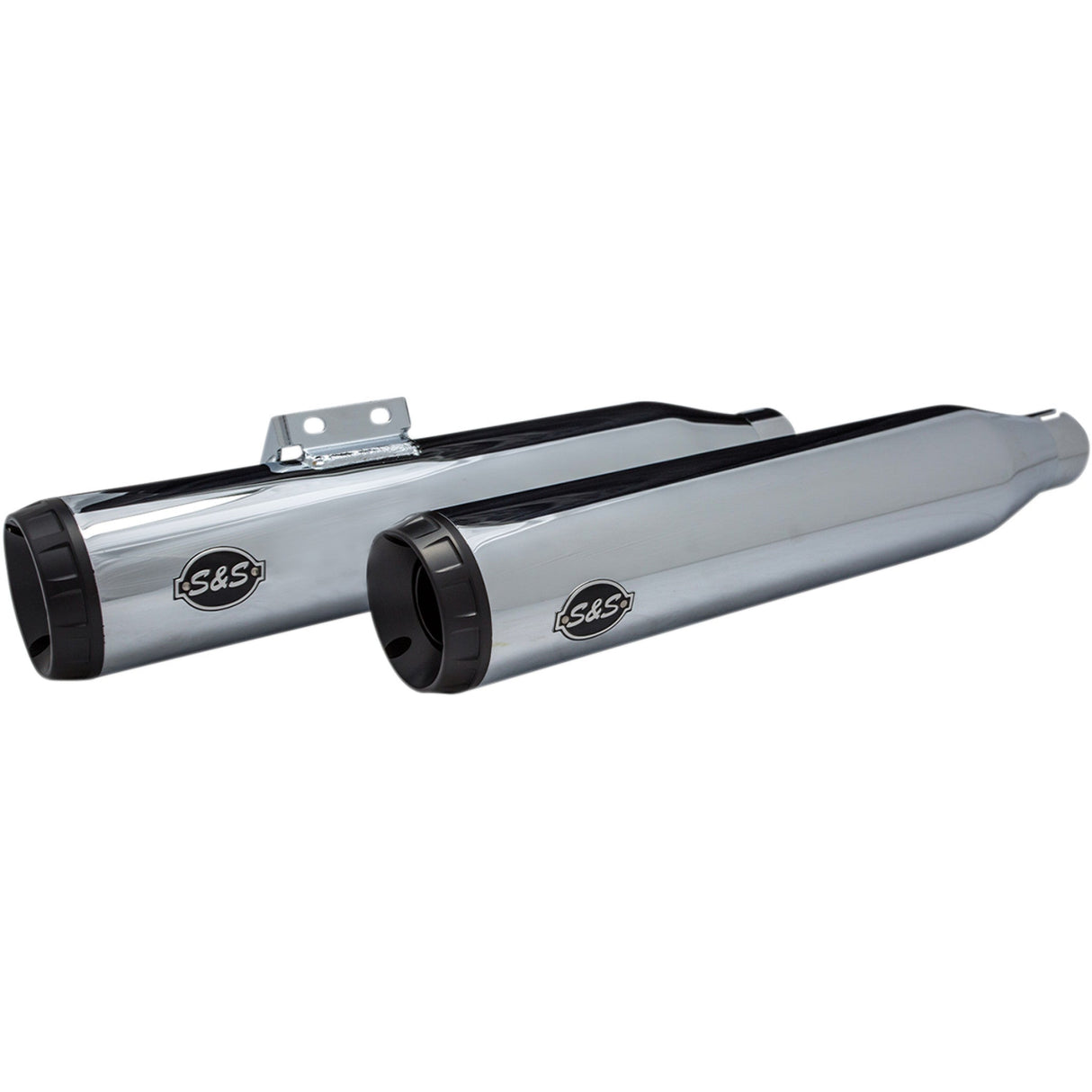 S&S Cycle Grand National Slip-On Mufflers Race Chrome M8 Softail - 550-0738 For Harley Softail 2018-2023