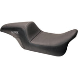 Slyfox The Drifter Seat Gray Logo Smooth Vinyl Carbon Fiber For Harley Touring 2008-2023