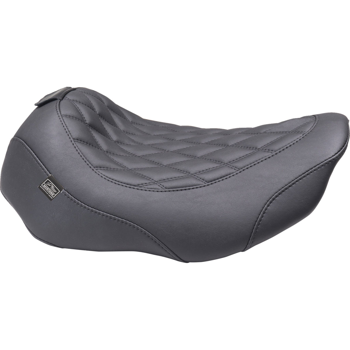 Mustang Wide Tripper™ Solo Seat Solo Black Stitching - 89503 For Harley Touring 2023-2026
