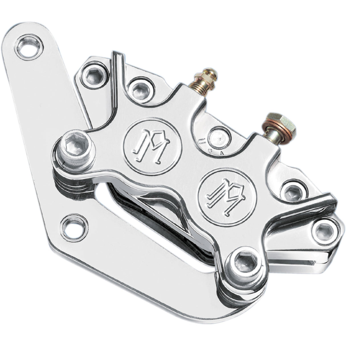 PERFORMANCE MACHINE (PM) DS-325100 1213-0017CH Caliper Kit - Single Disc Caliper - Front - Chrome 84-99
