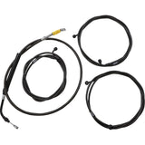 LA Choppers Complete Plug-And-Play Cable Kit 18" 20" Handlebars ABS Midnight - LA-8056KT3-19M For Harley Touring 2021-2022
